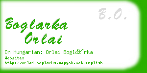 boglarka orlai business card